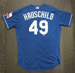 Mike Hauschild Game Used/worn Majestic Texas Rangers Mlb Jersey Mlb Holo