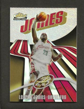 2003 - 04 Topps Finest Refractors 133 Lebron James Rc Rookie Rd /250 0501