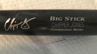 Chipper Jones Autographed Bat Atlanta Braves With