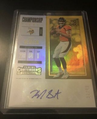 2017 Contenders Championship Ticket Kyle Sloter Autograph Auto /49 Future Star