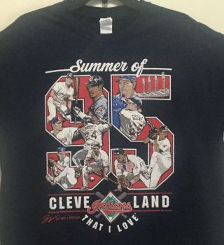 Cleveland Indians Summer Of 95 Thome Lofton Vizquel Adult Xl T Shirt Vintage 90s