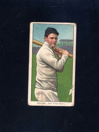 1909 - 11 T206 Josh Devore Piedmont Back York Nationals (gd) 697729