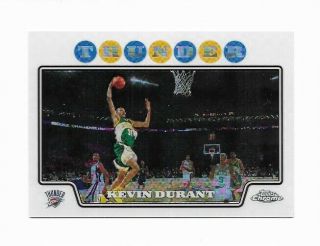 2008 - 09 Topps Chrome Kevin Durant Xfractor 2nd Year Card /288