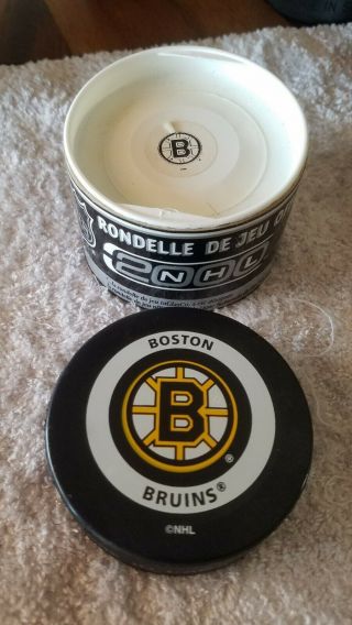 One Year 2000 Millenium Boston Bruins Official Game Nhl Hockey Puck