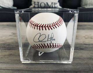 Chase Utley Signed Rawlings Oml Baseball Jsa Phillies Dodgers Hof All Star