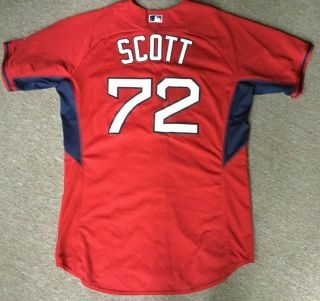 Boston Red Sox Game worn/used team issued batting practice jersey 72 SCOTT 4