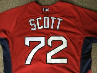 Boston Red Sox Game worn/used team issued batting practice jersey 72 SCOTT 5