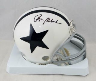 Roger Staubach Autographed Dallas Cowboys 2004 Tb Mini Helmet - Jsa W Auth Black