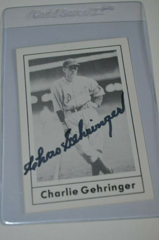 Charlie Gehringer Autographed Signed 1978 Grand Slam Card Hof 1949,  D:1983