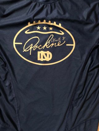 Notre Dame Football 2017 Team Issued Under Armour Rockne Undershirt Xl 2