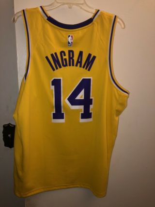 Brandon Ingram Los Angeles Lakers Nike Icon Edition Swingman Jersey Yellow XL 52 2