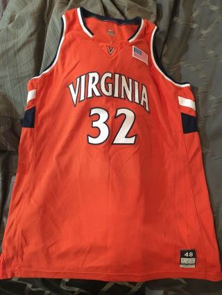 University Of Virginia Uva Authentic Nike Game Worn Basketball Jersey Teamer