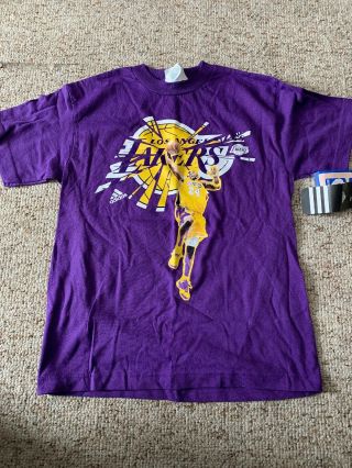 Los Angeles Lakers Kobe Bryant 24 Adidas Purple Youth Kids T - Shirt Sz Medium M