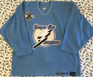 Tampa Bay Lightning Authentic Game Blue Jofa Practice Hockey Jersey Size 58