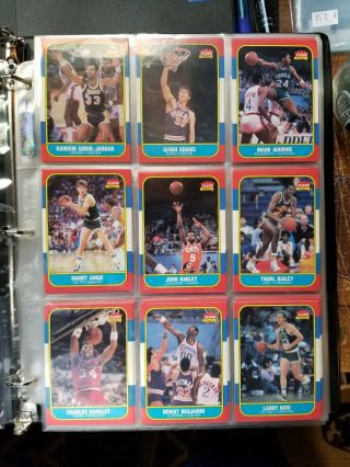 1986 - 87 Fleer Basketball Complete Set With Michael Jordan Reprint