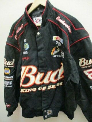Dale Earnhardt Jr.  8 Chase Authentics Black Budweiser Twill Jacket Men 
