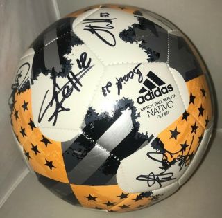 Houston Dynamo 2018 Team Signed Size 5 Mls Adidas Soccer Ball Beasley,  Elis