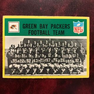 1967 Philadelphia Set Green Bay Packers Team Photo Card 73 - Vg - Ex