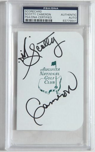 Scotty Cameron Hand Signed Augusta National Scorecard Psa