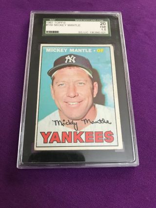 1967 Topps 150 Mickey Mantle York Yankees Hof - Fair Combine