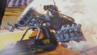 Kenny Youngblood 22 " X22 " Poster Art Of Eddie Ercie Hill Y2 Kaboom Fuel Dragster