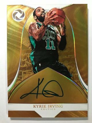 2018 - 19 Panini Opulence Holo Gold Opulent Auto Autograph Card Kyrie Irving 4/10