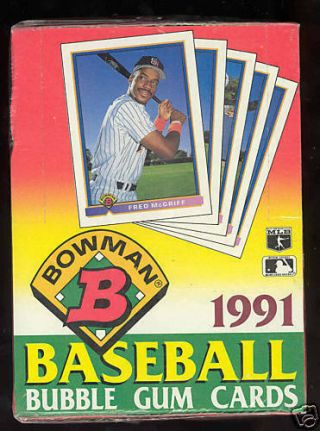 1991 Bowman Baseball Wax Pack Box Chipper Jones Rookie Card Possible Rc