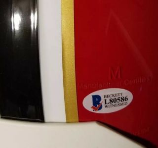 FULL SIZE Atlanta Falcons RED helmet signed by Calvin Ridley.  Beckett Certified. 3