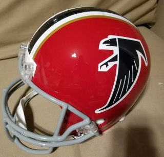 FULL SIZE Atlanta Falcons RED helmet signed by Calvin Ridley.  Beckett Certified. 5