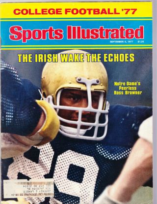 Sports Illustrated September 5 1977 Notre Dame Ross Browner College Football