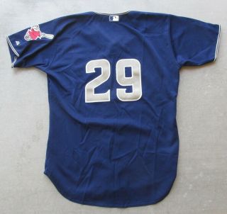 2004 Majestic Authentic Robert Fick 29 San Diego Padres Navy Blue Game Jersey