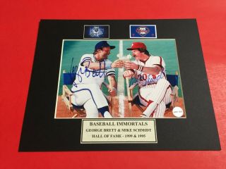 George Brett And Mike Schmidt Signed 5x7 Photo W/ Certificate Of Authenticity