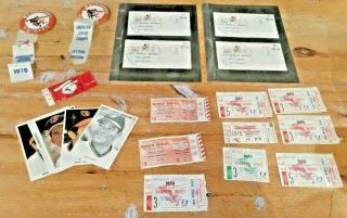 1969,  1970,  1971 World Series Tickets And Memorabilia Baltimore Orioles