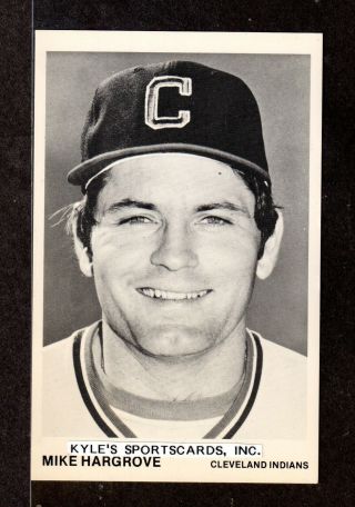 1980 Mike Hargrove Indians Unsigned 3 - 1/2 X 5 - 1/2 Team Issue Photo Card 3