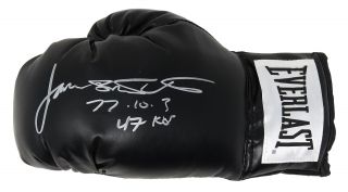 James Toney Signed Everlast Black Boxing Glove W/77 - 10 - 3,  47 Ko 