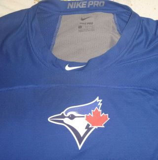GAME - WORN Toronto Blue Jays LUKE MAILE Nike Pro Training Shirt 2XL/XXL jersey 22 2