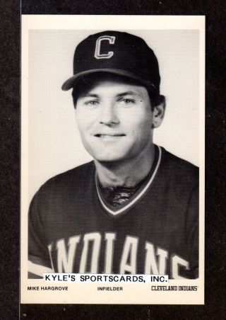 1983 Mike Hargrove Indians Unsigned 3 - 1/2 X 5 - 1/2 Team Issue Photo Card 6