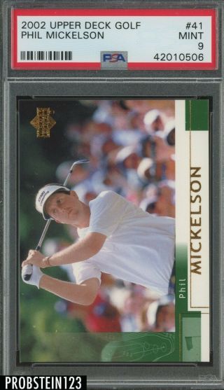 2002 Upper Deck Golf 41 Phil Mickelson Psa 9