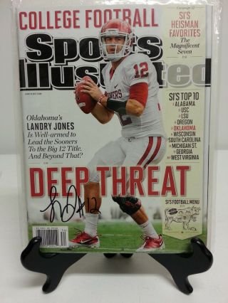 Landry Jones Oklahoma Sooners Signed Sports Illustrated 8 - 20 - 2012 0529