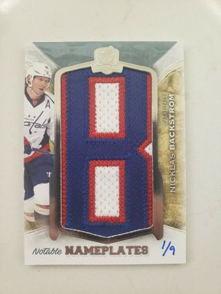 16/17 The Cup Nameplates Nicklas Backstrom 1/9 B Patch