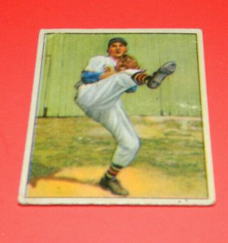 1950 Bowman Warren Spahn Pitcher Boston Braves No 19