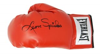 Leon Spinks Signed Everlast Red Boxing Glove - Schwartz