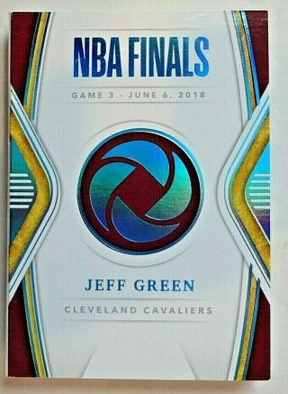 2018/19 OPULENCE BASKETBALL JEFF GREEN NBA FINALS 1/1 GAME WORN LOGO BOOKLET 2