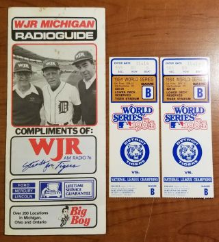 1984 World Series Ticket Stubs Padres Vs Tigers At Tigers Stadium Game 2