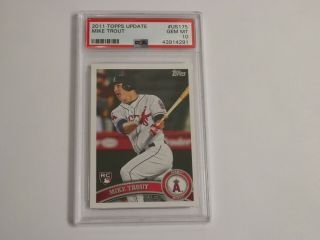 2011 Topps Rookie Update - Mike Trout - Psa Gem Mt 10 - Card Us175