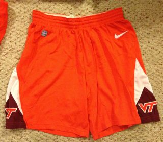 Nike Virginia Tech Hokies Womens Basketball Game Worn Basketball Shorts Xl