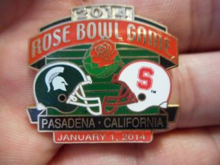 Official 2014 Rose Bowl Game Collectible Pin Michigan State Spartans Standford