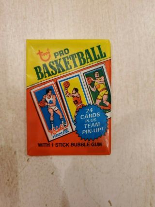 (1) 1980 - 81 Topps Basketball Card Wax Pack - Magic Johnson Rc On Back