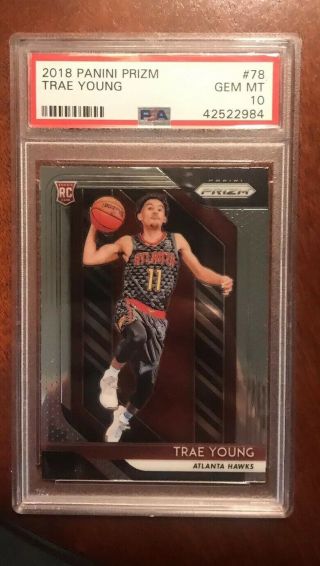 Trae Young Rc 2018 Panini Prizm Rookie Rc Psa 10 Gem Rookie Card