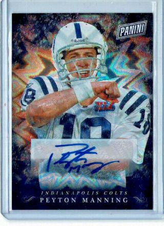 2018 Panini Black Friday Peyton Manning Auto Refractor Card (colts) Pm Autograph